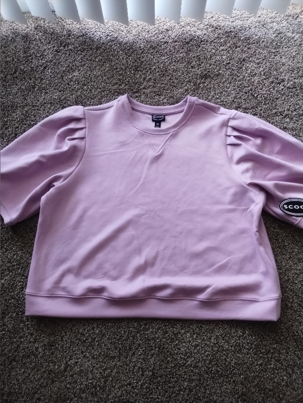 Womens 3/4 Sleeve Scoop Blouse